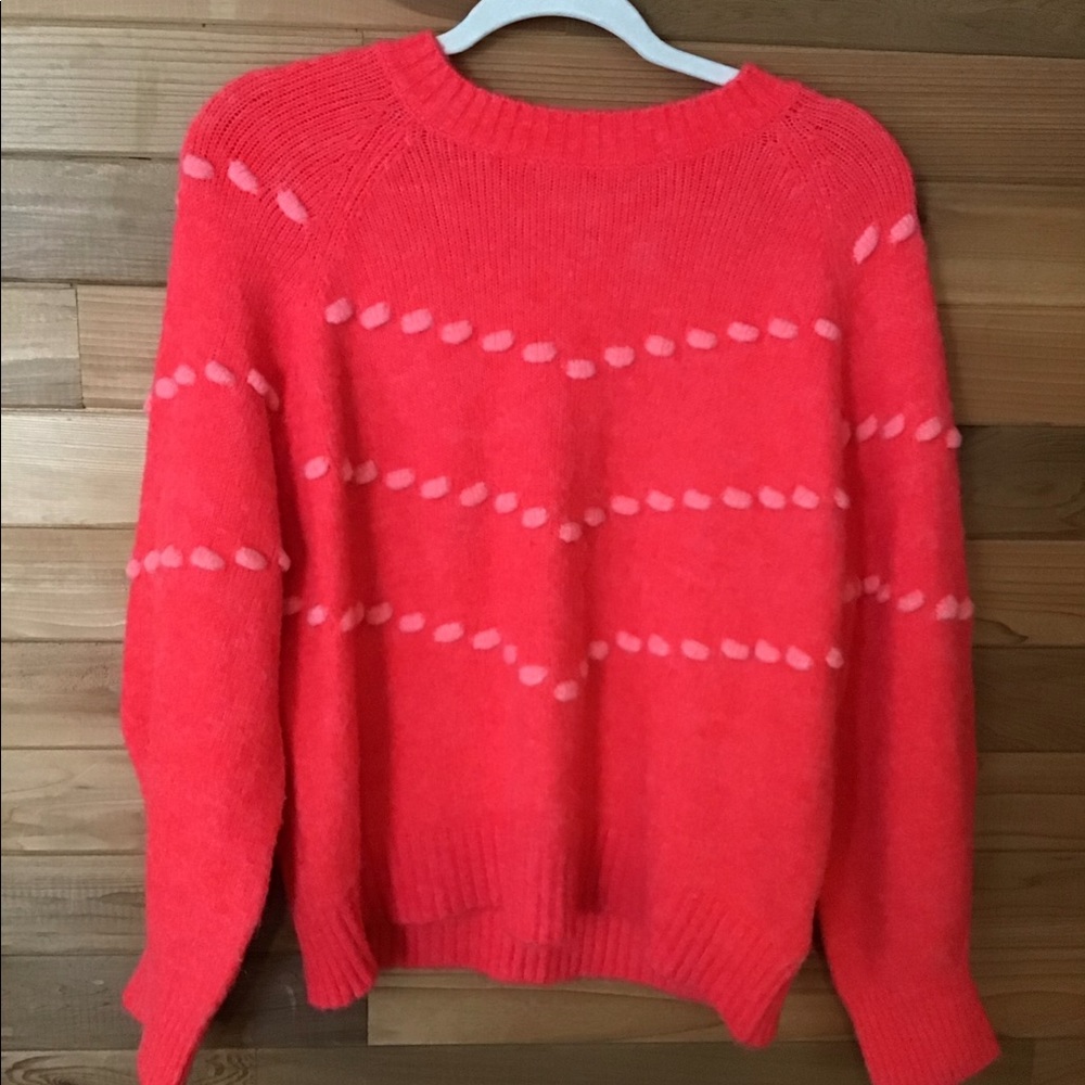 Lush reddish pink sweater!